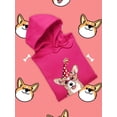 thumbnail image 3 of Welsh Corgi Puppy Let's Party Hoodie Women -Image by Shutterstock, Female 3X-Large, 3 of 4