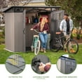 thumbnail image 4 of Lifetime Lockable DIY Polyethylene Modern Storage Shed, 236.6 sq. ft., 8' X 5', Gray (60435), 4 of 13