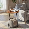 thumbnail image 5 of Manxile Farmhouse Coffee Table Rectangle Wood Coffee Tables for Living Room, Black&Brown, 5 of 6