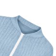 thumbnail image 6 of Vmvidoty Woman Lightweight Winter Jacket Ribbed Knit Zip Up Bomber Jacket with Pockets, 6 of 9