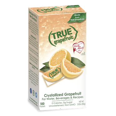 (100 Pack) True Grapefruit Sugar & Caffeine Free Powdered Drink Mix