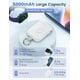 thumbnail image 3 of RORRY Portable Charger, 5000mAh Portable Charger Power Bank with Built-in Cables, Travel Keychain Battery Pack for Apple Watch Ultra 2/9/8/Ultra/7/6/SE/5, iPhone 16/15/14/13/12, White, 3 of 5
