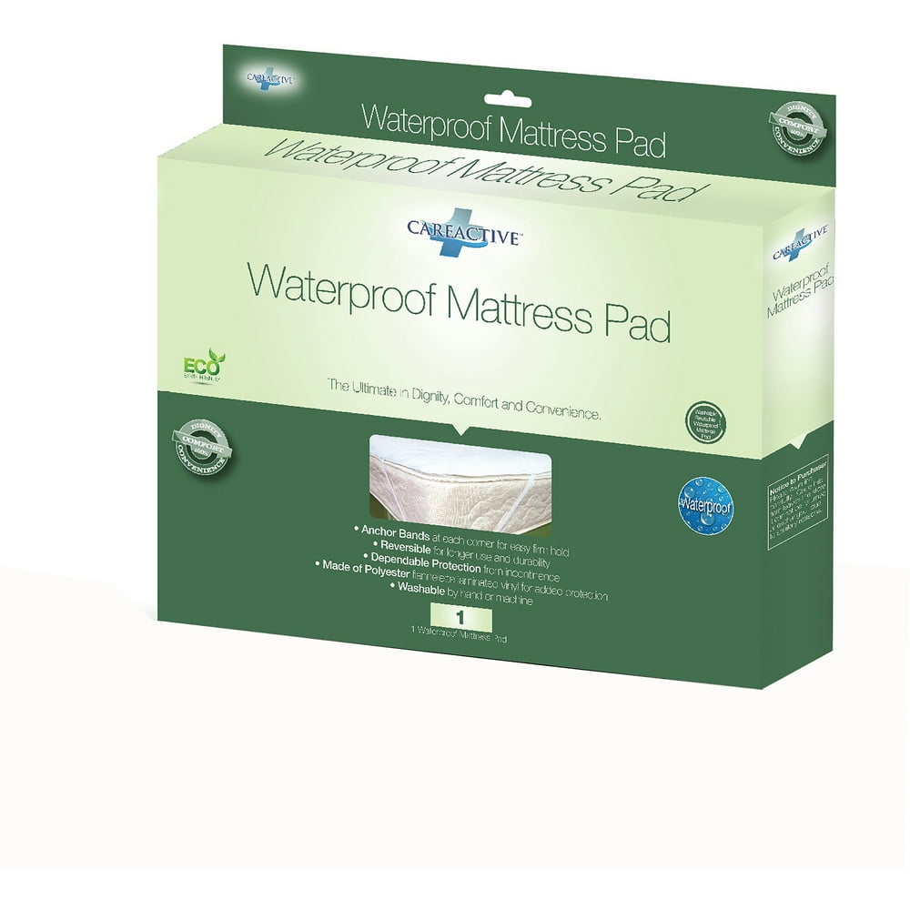 CareActive Waterproof Reusable Incontinence Mattress Pad Protector