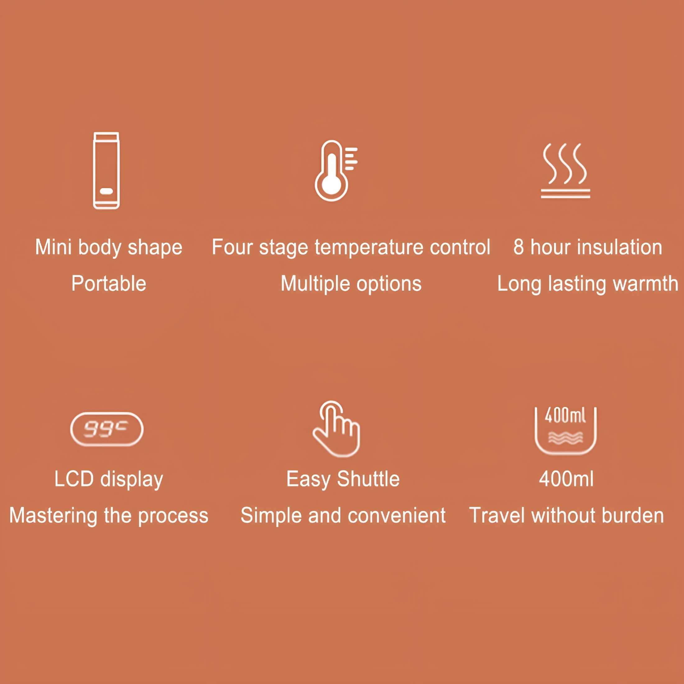 HIBIBUD 2026 New Portable Electric Kettle,Travel Auto Heating Constant Temperature Insulated Cup,Small,Outdoor Use,Water & Tea Bottle Travel Electric Kettle