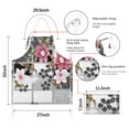 thumbnail image 7 of Pioneer Flower Floral Print Pattern Apron-Garden Aprons for Women with Pockets-Cotton Linen Waterproof Kitchen Cooking Gardening Aprons Adjustable for Kitchen,Cooking,BBQ and Salon 33x27 Inch, 7 of 7