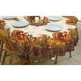 thumbnail image 5 of Thanksgiving Turkey Tablecloth Vintage Fall Pumpkin Table Cloth for Kitchen Decoration - 54" X 72" Oval, 5 of 6