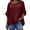 Red, variant on Summer Linen Blouse for Women, Batwing Sleeve Batwing Sleeve Top Plus Size Casual Loose Plus Size T-Shirt Red XL