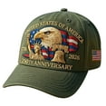 thumbnail image 2 of 250 Anniversary USA Hat, Eagle & Liberty Hat United States 250th Anniversary Hat Adjustable Bald Eagle Printed Patriotic Baseball Cap for Men Women, 2 of 8