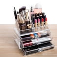 thumbnail image 2 of SagaSave Drawers Acrylic Cosmetic Organizer Makeup Case Holder Jewelry Storage Box Clear 5 Choice, 2 of 2