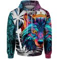 thumbnail image 3 of Ropa informal de otoño para hombre, sudadera con capucha con estampado 3D de lobo, ropa Y2k, jersey con estampado animal, sudadera holgada gótica con capucha, sudaderas, 3 of 5