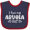 thumbnail image 3 of Inktastic I Love My Abuela with Hearts Boys or Girls Baby Bib, 3 of 4