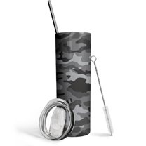 Camouflage Skinny Tumbler 20oz - Double Wall Vacuum Coffee- Birthday Gifts for Mom Sister Friends Women