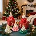 thumbnail image 6 of Scented Candle Soy Wax Christmas Candle, Rose Scented Tree-Shaped Glass Candle for Christmas Decor and Cozy Home, 6 of 6