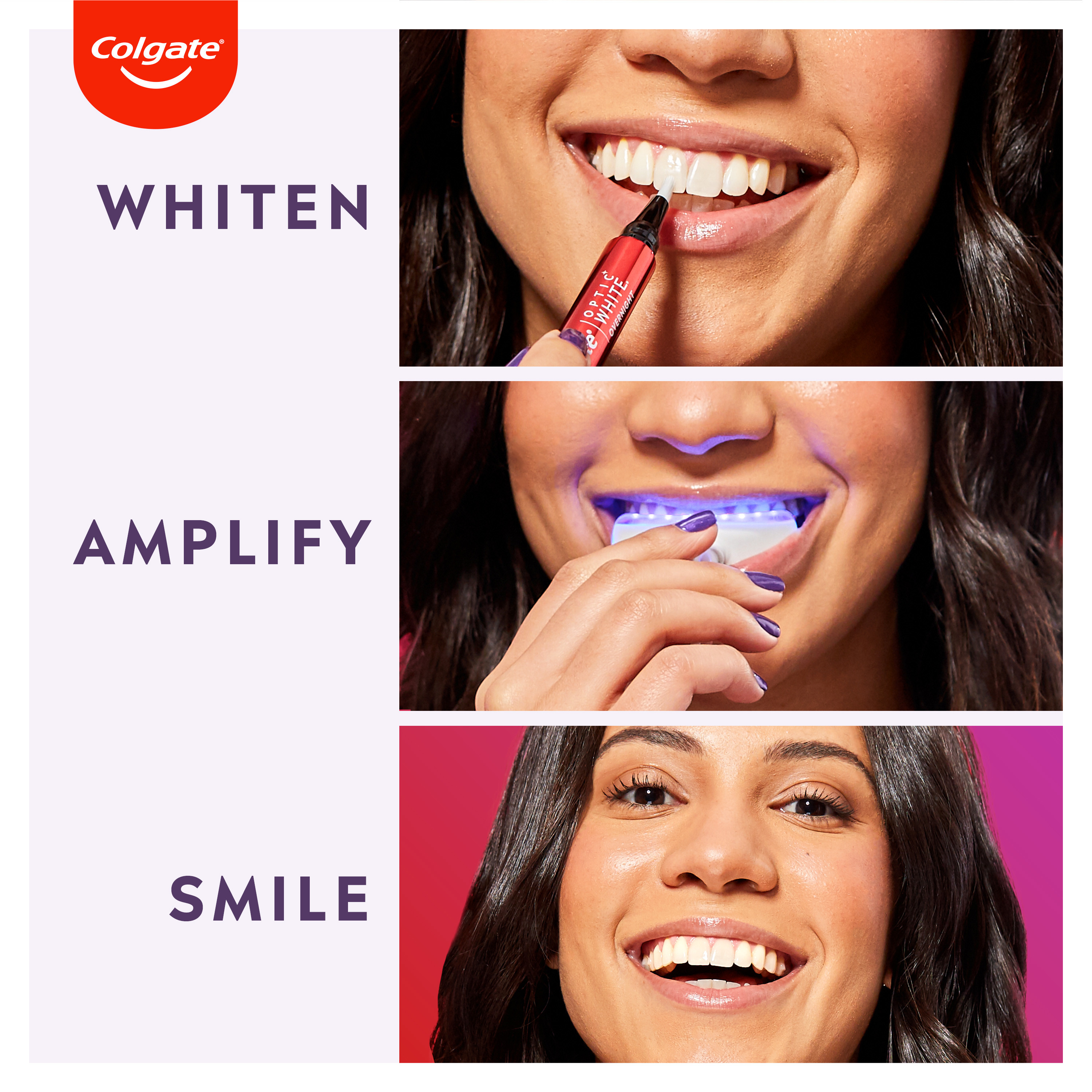 Colgate Optic White ComfortFit LED Teeth Whitening Kit With LED Light ...