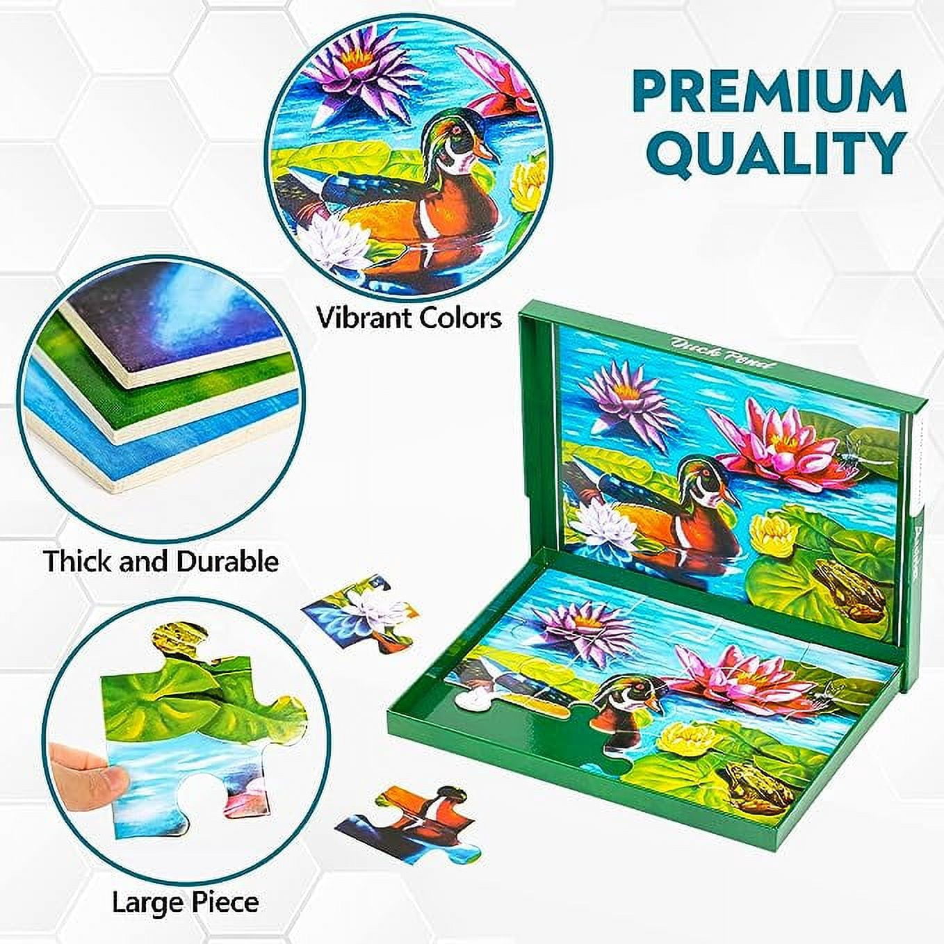 Assistex Dementia Jigsaw 12 Large Puzzle for Seniors - Alzheimer's Activity for Adults with Conversation Prompts - Best Memory Game for Patiens in Nursing Home - Build in Box Activities for Elderly
