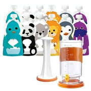 Squooshi Universal Reusable Pouch Filling Station® + Small 12 Pack of Pouches