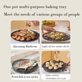thumbnail image 5 of Black Non-Sticks Korean Bbq Grill Pan, Round Griddle for Stovetop, Induction and Campfire Cooking, 11X11In, 1Pcs, 5 of 8