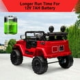thumbnail image 5 of Towallmark Kids Ride On Truck, 12V Electric Vehicle J-e-e-p Car with Remote Control Spring Suspension, LED Lights, Music,  Toddlers Battery Powered Toy with 3 Speeds, 5 of 7