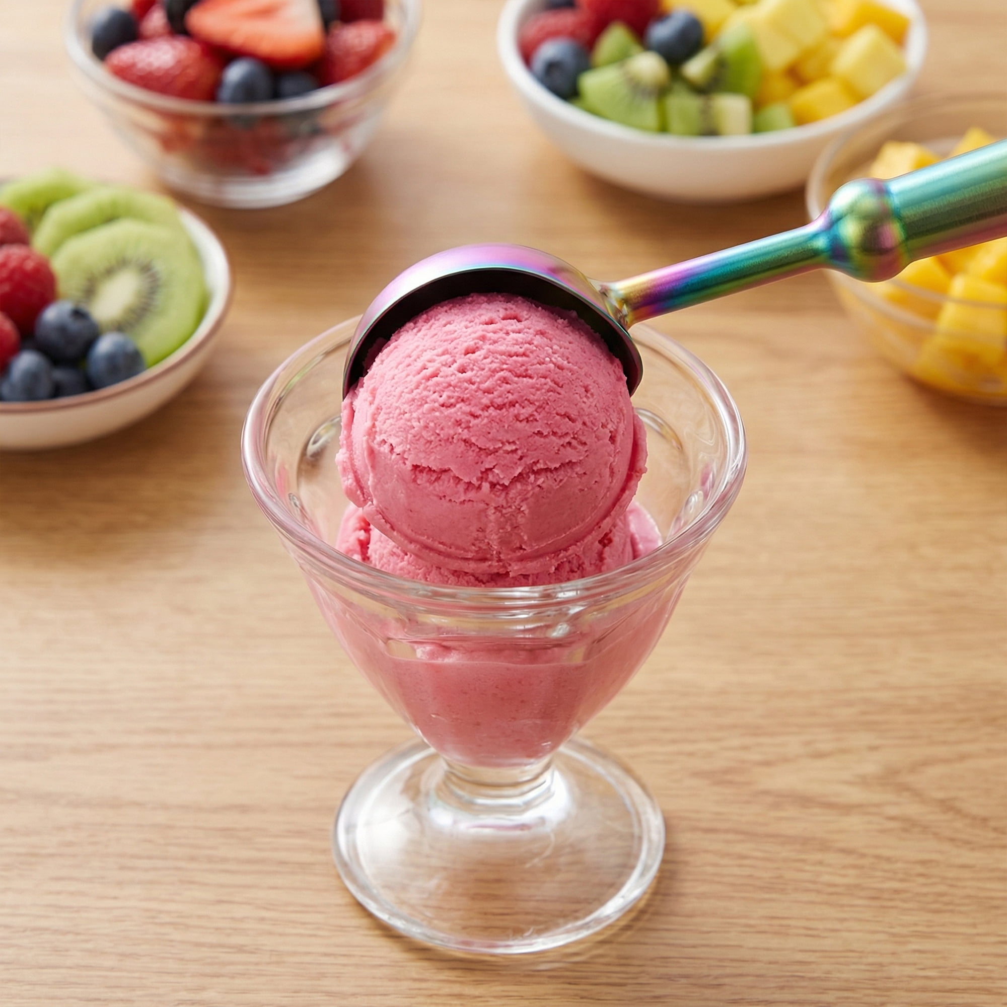 Unique Bargains Stainless Steel Ice Cream Scoop for Easy Release Multicolor
