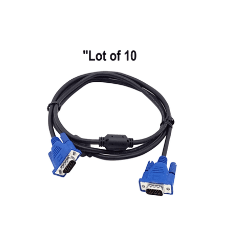 Pre-Owned "Lot of 10" Hotron VGA E246588 AWM Style 20276 Computer Monitor Cable
