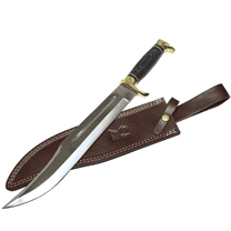 TheBoneEdge Handmade Tactical Hunting Bowie Knife Black Wood Handle with Sheath