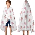 thumbnail image 3 of Fairy Princess Butterfly Pattern Hooded Bath Towel，60"x35" for Ages 3 To 12 Kids, Quick Dry Lightweight Soft Microfiber Hood Beach Towel Cover Up for Kids, 3 of 7