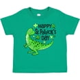 thumbnail image 3 of Inktastic Happy St. Patrick's Day Green Dinosaur Boys or Girls Toddler T-Shirt, 3 of 5