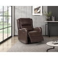 thumbnail image 2 of Lexicon Durant Faux leather Manual Recliner in Brown, 2 of 15