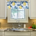 thumbnail image 2 of Yayeee Kitchen Valance Rod Pocket 54" x 18" Living Room Window Curtain, Light Blue Lemon, 2 of 6