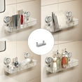 thumbnail image 2 of YongCo Strong Suction Cup Shelf No Drilling Rack Bathroom Organizer For Shower Storage, 2 of 8