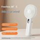 thumbnail image 2 of Rechargeable Handheld Fan 5 Speeds USB Portable Mini Quiet Cooling Fan with Digital Display - White, 2 of 5