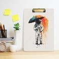 thumbnail image 2 of FORMRS Acrylic Clipboard with Low Profile Clip Standard A4 Letter Size, 12.5" x 9", White Astronaut, 2 of 8
