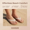 thumbnail image 2 of Cushionaire Cora Flip Flops for Women | Vacation Beach Essentials | Women's Casual Thong Sandals with Wide Widths Available, 2 of 20