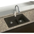 thumbnail image 2 of Transolid Aversa SilQ Granite 33-in. Drop-in Kitchen Sink with 2 BE Faucet Holes in Espresso, 2 of 7