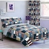 All American Collection New 2pc Printed Modern Patchwork Bedspread Coverlet Set