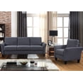thumbnail image 4 of 2Pcs Living Room Upholstered Sofa Set, Single Sofa and 3-Seat Sofa Set, Gray, 4 of 8