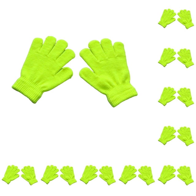Guantes para niños Qarigey 1 par Amarillo fluorescente 10piezas