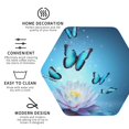 thumbnail image 4 of Balery 4 Pcs Butterflies And Waterlily In Waterleather Coasters Set, Drink Table Cup Coasters For Living Room Kitchen Coffee Decor, 4 of 9