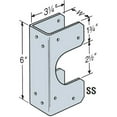 thumbnail image 2 of Simpson Strong-Tie 6 in. H x 1.56 in. W 16 Ga. Galvanized Steel Stud Shoe, 2 of 4