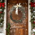 thumbnail image 4 of ToyKingdee Christmas Wreaths for Front Door, Christmas Wreaths Bow Gold Cow Bell, Christmas Door Wreath for Christmas Garland for Home Wall Window Indoor Outdoor Decor, 4 of 6