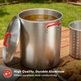 thumbnail image 3 of Megamaster Turkey Fryer Pot with Basket, 30 Qt Aluminum Seafood Boil Pot with Lid and Silicon Handles, Premium Turkey Deep Fryer Pot for Outdoor Cooking, 3 of 7