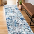 thumbnail image 6 of World Rug Gallery Distressed Modern Abstract Area Rug - Blue 2' x 7', 6 of 6