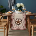 thumbnail image 2 of Country Star Plaid Table Runner - 36 Inch Long, Kitchen Dining Table Runner Dresser Scarves, Retro Western Farmhouse Barn Berry Farmhouse Decor for Coffee Tables Wedding Party Banquet, 2 of 8