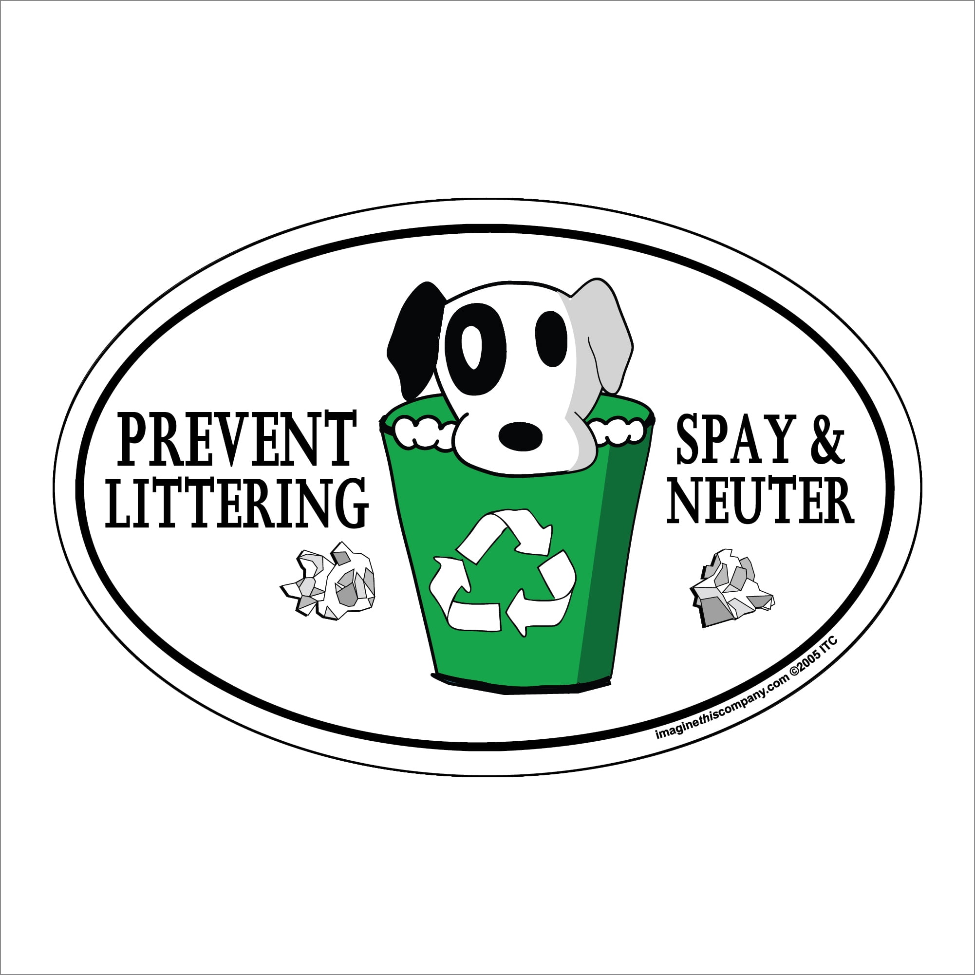 Prevent Littering Spay and Neuter Oval