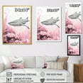 thumbnail image 4 of Designart "The Graceful Dance Of Pink And Grey Sharks" Shark Floater Framed Canvas Prints, 4 of 5