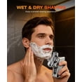 thumbnail image 5 of Obacre  7D Head Shavers for Bald Men, Waterproof Wet or Dry Electric Razor for Men/Women, 5-in-1 Detachable Head Shaver, Grooming Kit, LED Display/Type-C Charge, Travel-Friendly, Portable-Steel Gray, 5 of 7