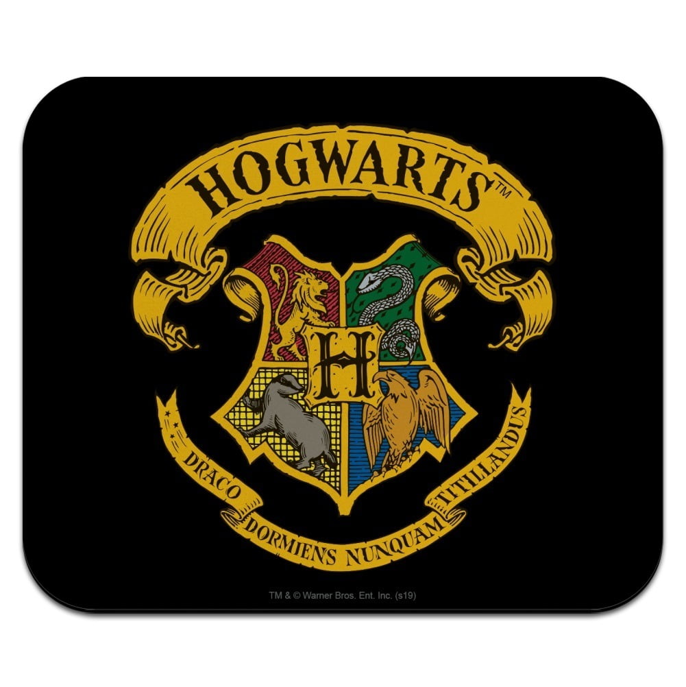 Harry Potter Ilustrated Hogwart's Crest Low Profile Thin Mouse Pad