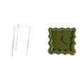 thumbnail image 1 of Mesa Auxiliar Minimalista De Acrílico Con Reloj De Pared Cuadrado, Mesita De Noche Moderna Y Reloj Colgante Silencioso Y Preciso Para Decoración Del Hogar Y La Oficina., 1 of 8