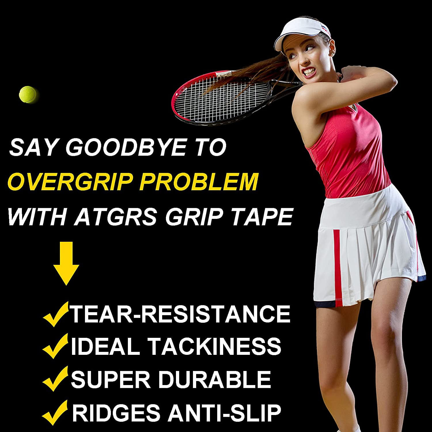 Tennis Racket Grip Tape Anti Slip Absorbent Badminton Pickleball Overgrip 2pcs 