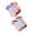 Pink Orange, variant on Wonder Nation Girls No Show Fashion Socks, 6-Pack, Sizes S-L